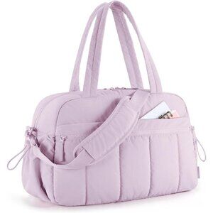 Women Lavender Imported Lightweight Water Resistant Travel Gym Carry On Bag